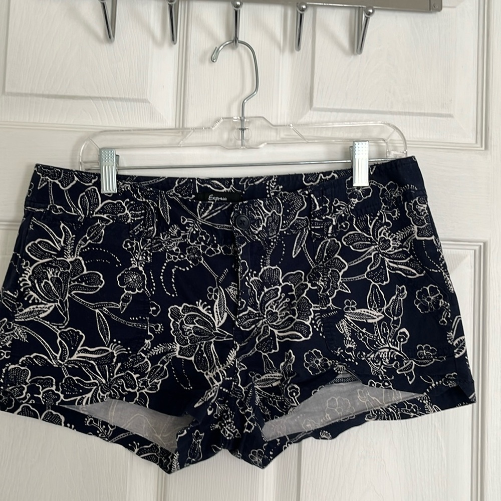 Blue floral shorts